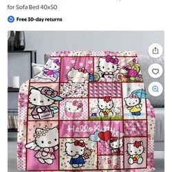 Hello Kitty Throw Blanket 50x40