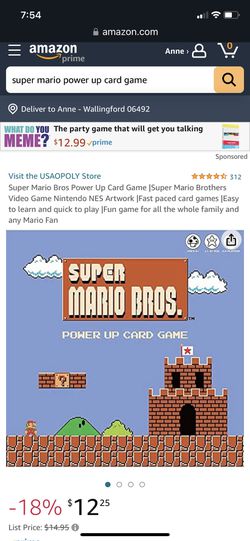 Super Mario Bros Power Up Card Game | Super Mario Brothers Video Game  Nintendo NES Artwork | Fast paced Card Games | Easy to Learn and Quick to  Play