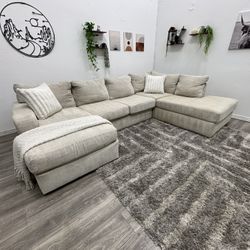 Cream Sectional Couch - Free Delivery