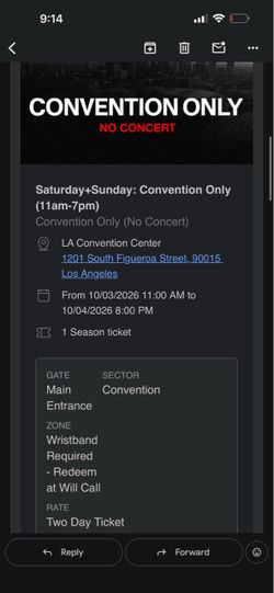 Complexcon Sunday ticket