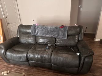 Grey Leather couch