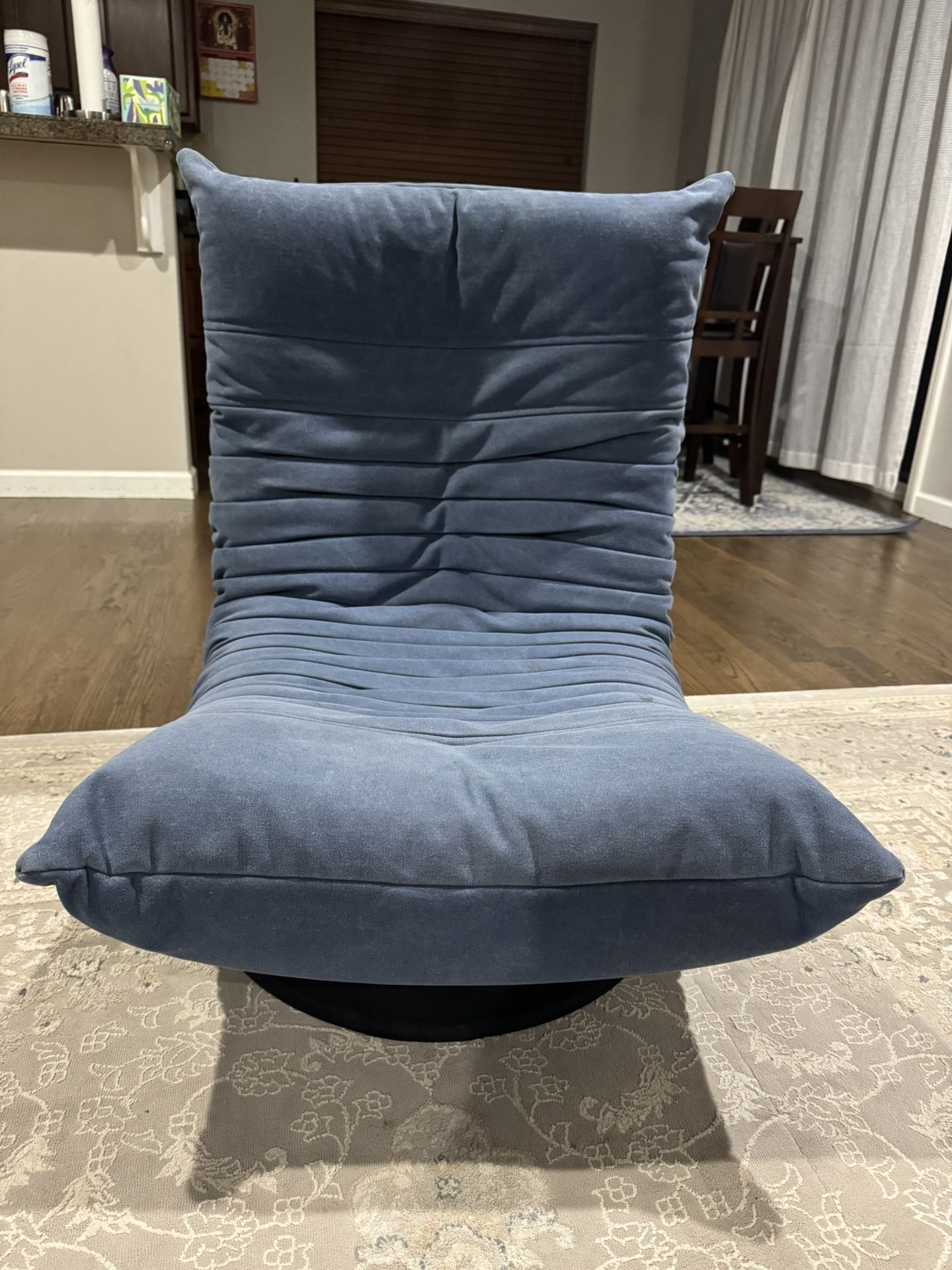 BIRDROCK HOME Swivel Floor Chair - 360 Adjustable Memory Foam Lounge Seat - Gaming - Comfortable Back Support - Cushion Dorm Rocker - Comfy for Readin