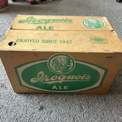 Vintage Cardboard Iroqouis Beer Case - EMPTY