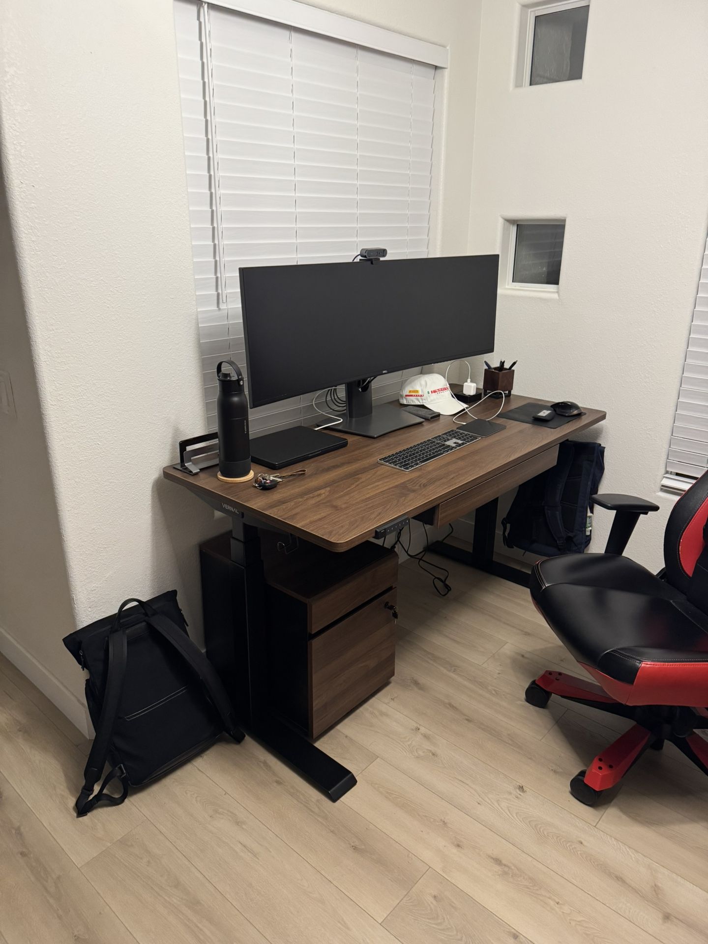 Vernal Walnut Standing Electric Adjustable Desk