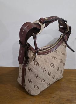 Dooney and bourke Signature Jacquard Brown/ Beige Shoulder Bag