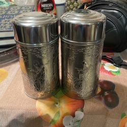 Asian Tea Caddies With Two Lids