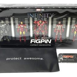 Figpin Marvel Iron Man Hall Of Armor Box Set Of 5 Pins And A Logo Pin.... $80