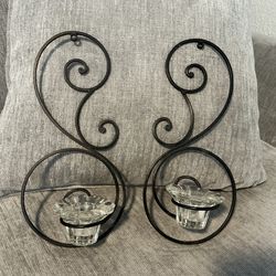Wrought Iron Candle Sconces