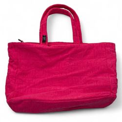 Victoria's Secret Hot Pink Terry Cloth Logo Tote Bag (Brand New)