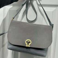 FOSSIL Maya Blue Suede and Leather Crossbody