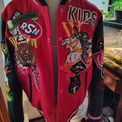  GORGEOUS! Graphic Letterman's Jacket