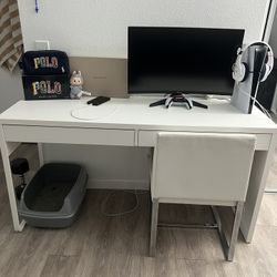 Desk, Chair, Tv Stand And Shelf