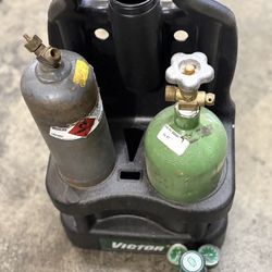 Victor G150 0(contact info removed) Acetylene Welding Kit Tanks