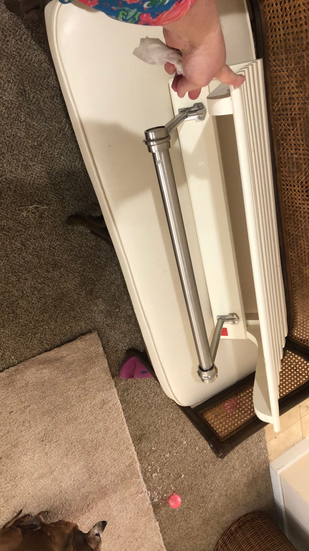 Pottery Barn Shelf With Rail For Closet Or Bathroom