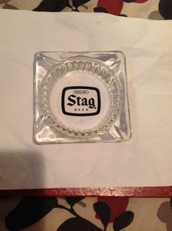 Vintage stag beer ashtray