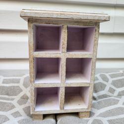 6 Piece Solid Wood Cubby Shelf Small items Display 