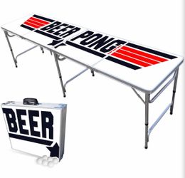 Beer Pong Folding Table with Carrying Case