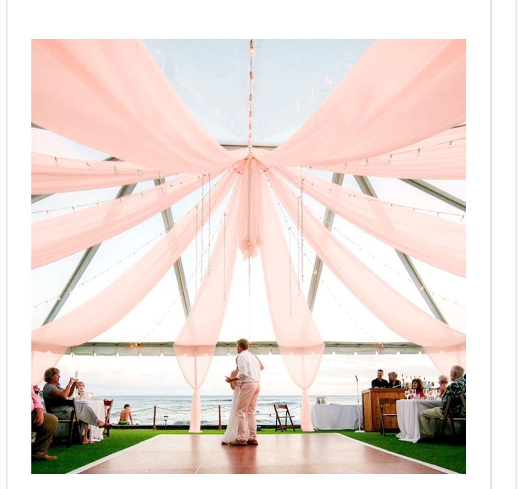 Wedding, Baby Shower, Blush Pink Party Ceiling Drapes