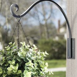 Set Of 2 Heavy Duty Plant Hanger Bracket  (22"/Black)