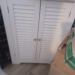 TWO white Corner Shelves For Bathroom Or Bedroom Nightstand