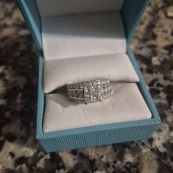 Diamond Ring 14k White Gold 3 Carat Total 