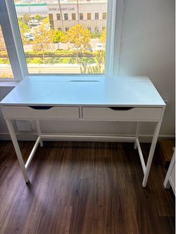 White office table