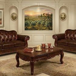 NEW LEATHER SOFA SET 