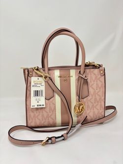 Michael Kors Center Stripe Maple Small Satchel