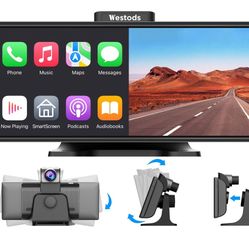 Upgraded 10.26" Wireless Carplay Screen & Android Auto with 2.5K Dash Cam, 1080P Backup Camera, GPS Navigation, HD IPS Display, Adjustable, Detachable