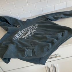 Minnesota Gray Hooded Sweatshirt Size Medium