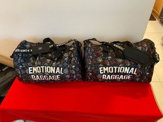 $29 EACH* NEW 12" x 21" x 11" ALF Duffel Bag w/ Pockets | Skulls & Roses Pattern | Travel Bag