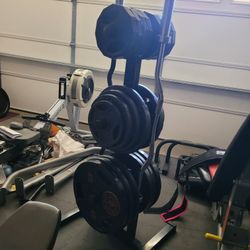 Olympic Weight RACK ONLY for $70 Firm (Walnut 91789)