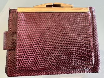 Wallet ,By Boaca Wallet, Genuine Lizard Leather