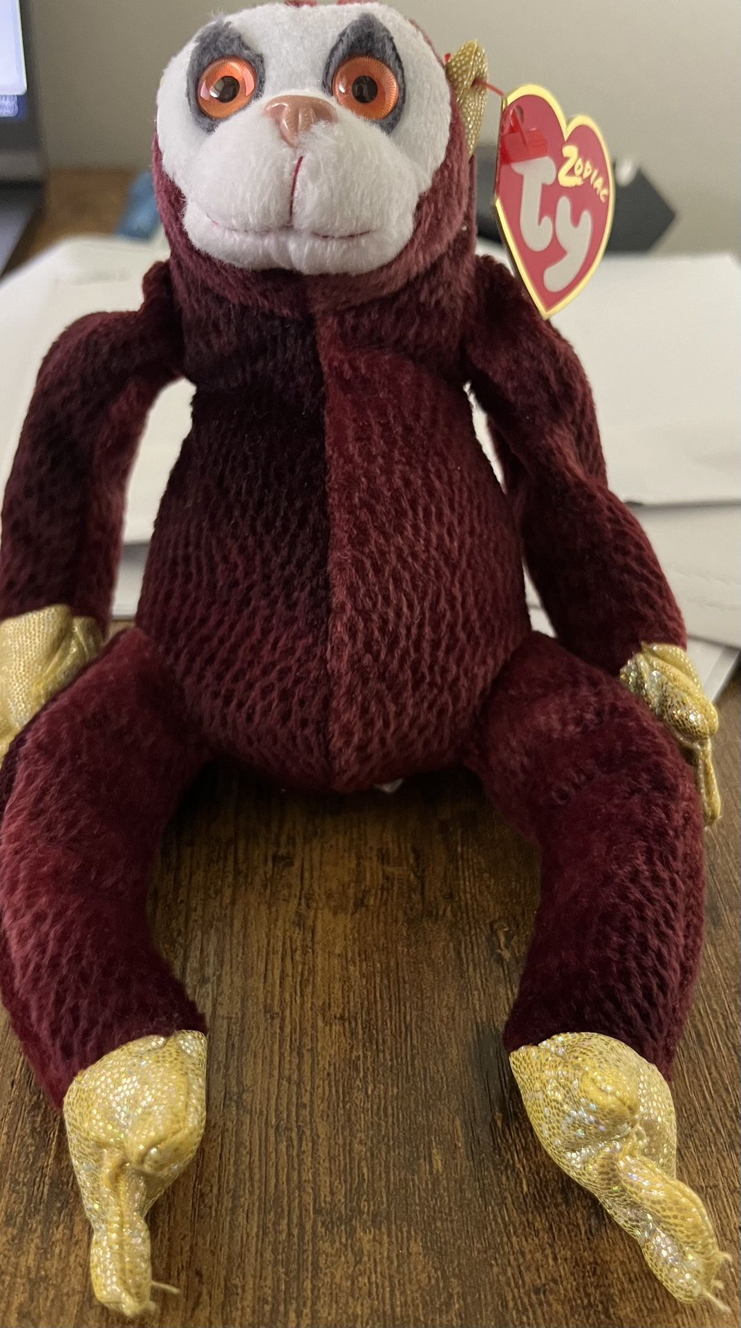 TY Bean Baby Zodiac Monkey