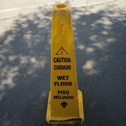 Wet Floor Cone Used 