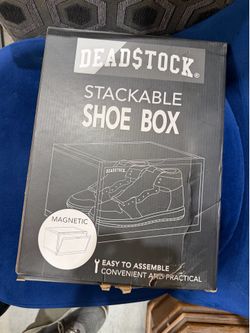2000 available - Stackable Shoe Storage Boxes (Magnetic Door) – New – Bulk Available