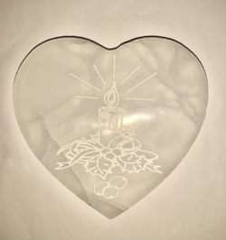 Hand Carved Selenite Crystal Heart 