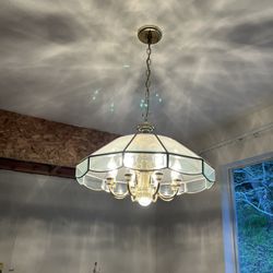 Vintage Brass Chandelier Good Condition 