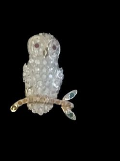 Owl Rhinestone Costume Jewelery/Brooch/Pin
