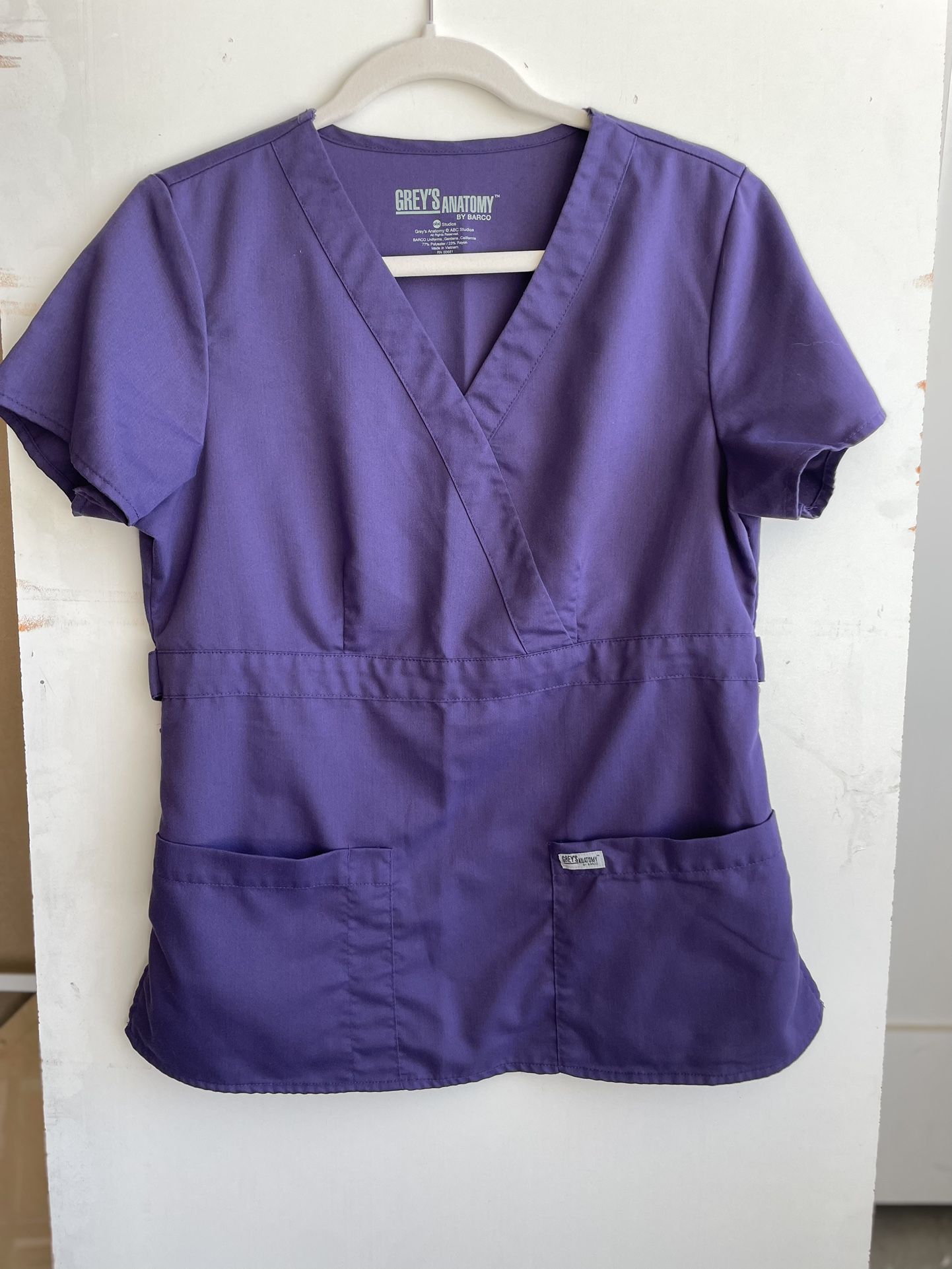 Small Purple Greys Anatomy Scrub Top