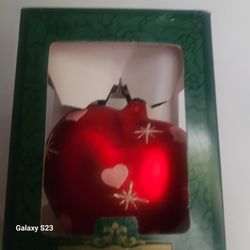 I love Lucy Red Glass Christmas Ball Ornament