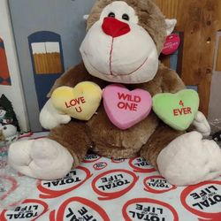 Dan Dee Collector's Choice Valentine Love U Wild One 4 Ever Plush Ape 