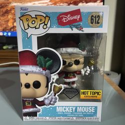 Funko Pop Disney #612 Mickey Mouse Diamond Collection Hot Topic Exclusive Limited Edition Christmas Edition