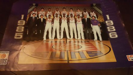 1985-86 Phoenix Suns Team Poster Vintage