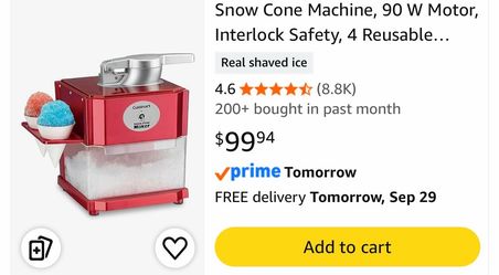 Snow cone machine