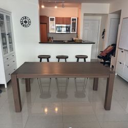 Large Solid Wood Dining Table