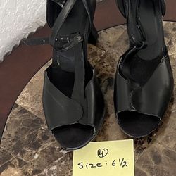 So Danca Used Latin Ballroom Practice Dance Shoes - Size 6 1/2 - 2” Heel