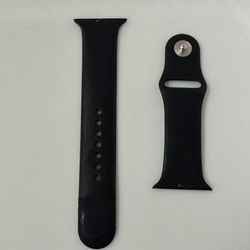 Genuine Apple Watch Sport Band 42/44/45mm M/L OEM 316L Pin Black Fluoroelastomer