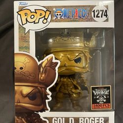 SDCC 2024 Funko Fundays Exclusive One Piece #1274 Gold Gol D. Roger Pop LE 3400