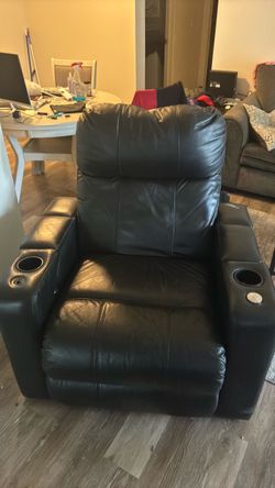Leather recliner chair